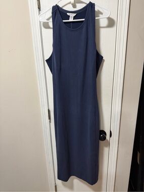Athleta seasoft rib Navy Sleeveless Midi xl NWT 119 retail in store now Dress